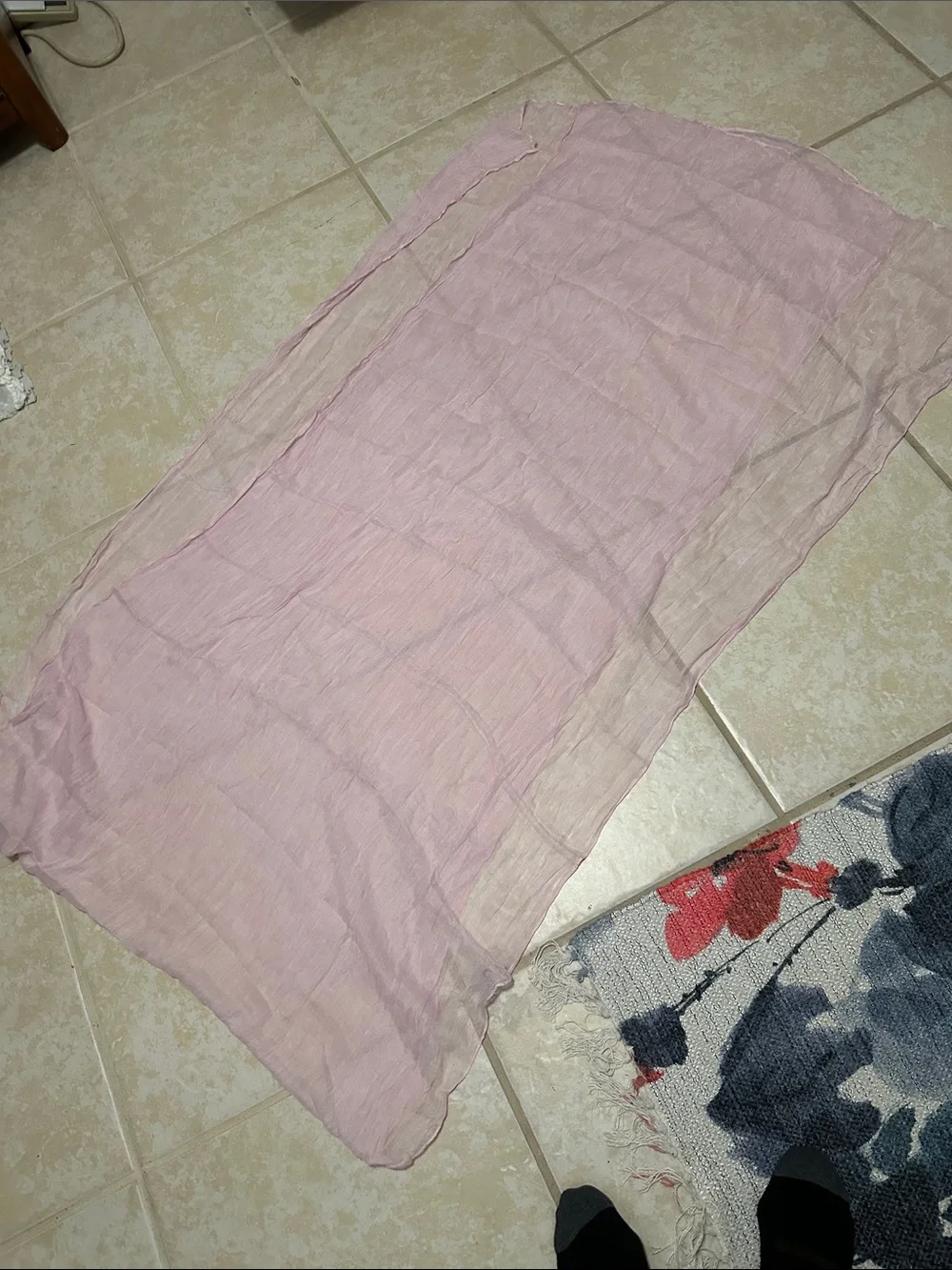 Light Pink Sheer table Runner - Boho style NWT